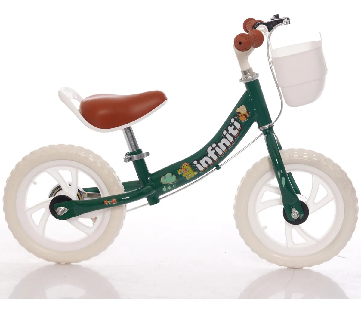 Bicicleta Balance Infiniti Kids Aro 12 Verde Com Branco - Imagem 2